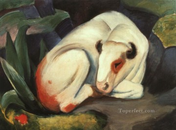 Ganado Vaca Toro Painting - El Toro Expresionista Expresionismo Franz Marc